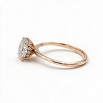 Load image into Gallery viewer, White Rhodium 9K Oval Solitairect Solitaire Ring