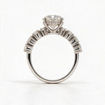 Load image into Gallery viewer, White Rhodium 9K Oval Solitairect Solitaire Ring