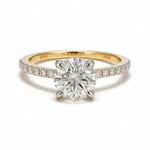 Load image into Gallery viewer, Yellow Gold Polish 9K Round Solitairect Solitaire Ring