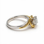 Load image into Gallery viewer, Two Tone 9K Round Solitairect Solitaire Ring