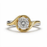 Load image into Gallery viewer, Yellow Gold Polish 9K Round Solitairect Solitaire Ring
