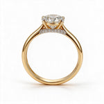 Load image into Gallery viewer, Yellow Gold Polish 9K Round Solitairect Solitaire Ring