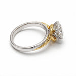 Load image into Gallery viewer, Two Tone 9K Round Solitairect Solitaire Ring