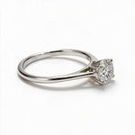 Load image into Gallery viewer, White Rhodium 9K Round Solitairect Solitaire Ring