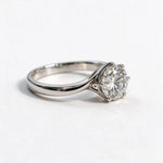 Load image into Gallery viewer, White Rhodium 9K Round Solitairect Solitaire Ring