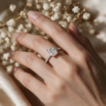 Load image into Gallery viewer, White Rhodium 9K Cushion Solitairect Solitaire Ring
