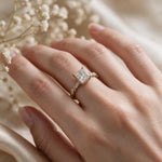 Load image into Gallery viewer, Yellow Gold Polish 9K Princess Solitairect Solitaire Ring