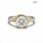 Load image into Gallery viewer, Two Tone 9K Round Solitairect Solitaire Ring