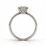 Load image into Gallery viewer, White Rhodium 9K Oval Solitairect Solitaire Ring