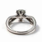 Load image into Gallery viewer, White Rhodium 9K Round Solitairect Solitaire Ring