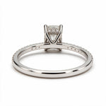 Load image into Gallery viewer, White Rhodium 9K Emerald Solitairect Solitaire Ring