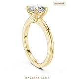 Load image into Gallery viewer, Maylaya Gems round four-prong solitaire lab-grown diamond ring in yellow gold