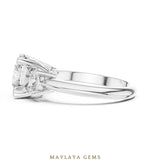 Load image into Gallery viewer, Maylaya Gems grand round trilogy lab-grown diamond ring in white gold