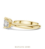Load image into Gallery viewer, Maylaya Gems princess trilogy lab-grown diamond ring in yellow gold