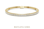 Load image into Gallery viewer, Maylaya Gems lab-grown diamond bracelet in yellow gold