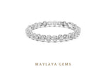 Load image into Gallery viewer, Maylaya Gems cushion alternating tennis lab-grown diamond bracelet in white gold