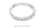 Load image into Gallery viewer, Maylaya Gems mixed-cut open-link lab-grown diamond bracelet in white gold
