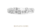 Load image into Gallery viewer, Maylaya Gems mixed-cut open-link lab-grown diamond bracelet in white gold