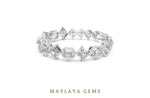 Load image into Gallery viewer, Maylaya Gems emerald halo & square link lab-grown diamond bracelet in white gold