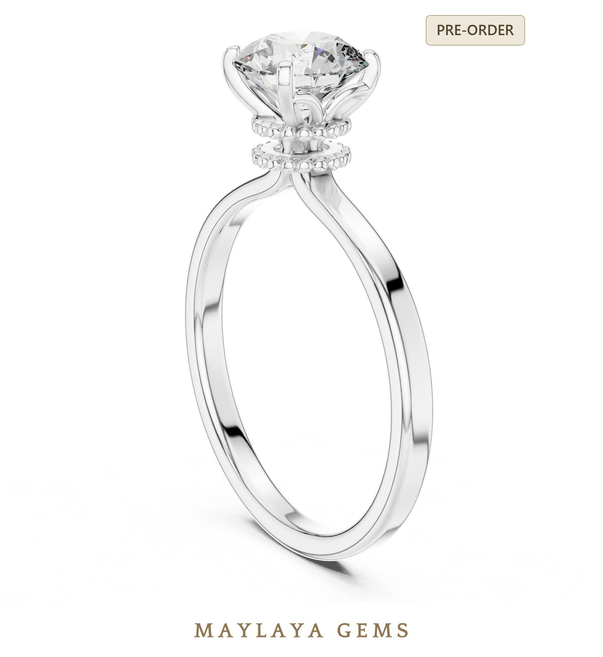 Maylaya gems lr 0015 pre order white gold jewelry design