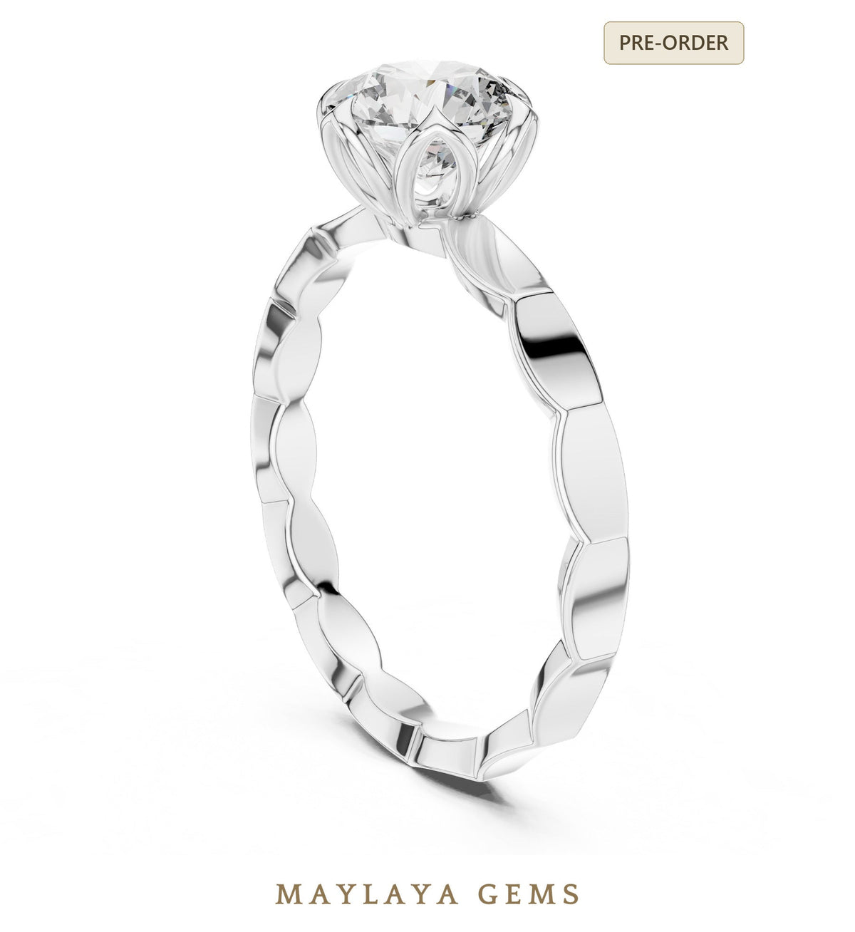 Maylaya gems lr 0019 pre order white gold jewelry design