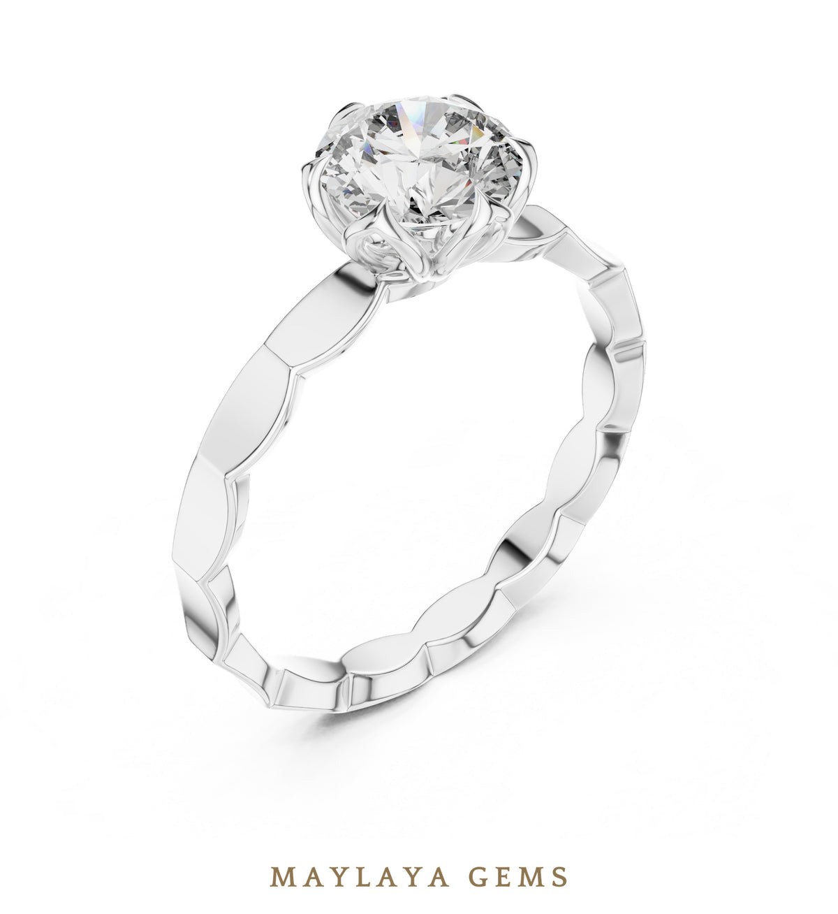 Maylaya gems lr 0019 pre order white gold jewelry design