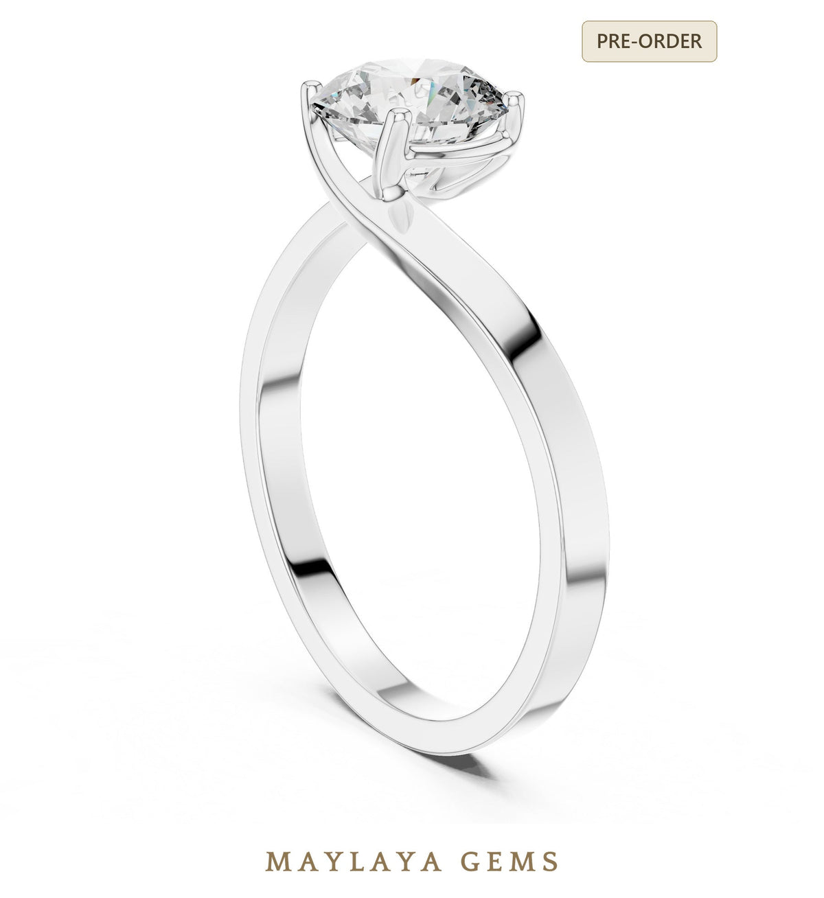 Maylaya gems lr 0023 pre order white gold jewelry design