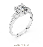 Load image into Gallery viewer, Maylaya Gems lab-grown diamond ring in white gold