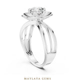 Load image into Gallery viewer, Maylaya Gems lab-grown diamond ring in white gold