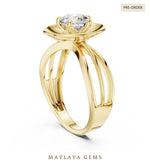 Load image into Gallery viewer, Maylaya Gems lab-grown diamond ring in yellow gold