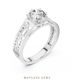 Load image into Gallery viewer, Maylaya Gems lab-grown diamond ring in white gold