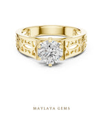 Load image into Gallery viewer, Maylaya Gems lab-grown diamond ring in yellow gold