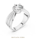 Load image into Gallery viewer, Maylaya Gems lab-grown diamond ring in white gold