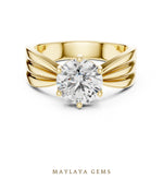 Load image into Gallery viewer, Maylaya Gems lab-grown diamond ring in yellow gold