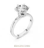 Load image into Gallery viewer, Maylaya Gems lab-grown diamond ring in white gold