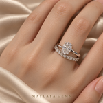 Load image into Gallery viewer, Maylaya Gems M058 ring worn on a model's hand — close-up view