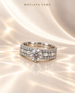 Load image into Gallery viewer, Maylaya Gems M094A — White Background Duo, glossy cream resting view