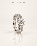 Load image into Gallery viewer, Maylaya Gems M094A — White Background Duo, soft white standing view