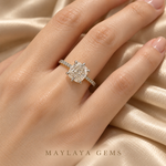 Load image into Gallery viewer, Maylaya Gems N04 ring worn on a model's hand — close-up view