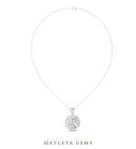 Load image into Gallery viewer, 3.22 ct Round Lab-Grown Diamond Pendant — White Gold. Pendant only; chain not included.