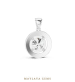 Load image into Gallery viewer, 3.22 ct Round Lab-Grown Diamond Pendant — White Gold. Pendant only; chain not included.