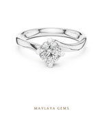 Load image into Gallery viewer, Maylaya Gems lab-grown diamond ring in white gold
