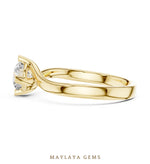 Load image into Gallery viewer, Maylaya Gems lab-grown diamond ring in yellow gold