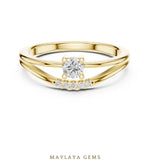 Load image into Gallery viewer, Maylaya Gems lab-grown diamond ring in yellow gold
