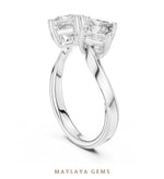 Load image into Gallery viewer, Maylaya Gems lab-grown diamond ring in white gold