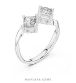 Load image into Gallery viewer, Maylaya Gems lab-grown diamond ring in white gold