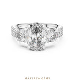 Load image into Gallery viewer, Maylaya Gems lab-grown diamond ring in white gold