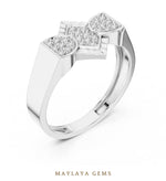 Load image into Gallery viewer, Maylaya Gems double square lab-grown diamond band in white gold