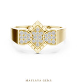 Load image into Gallery viewer, Maylaya Gems double square lab-grown diamond band in yellow gold