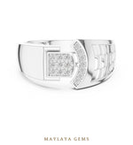 Load image into Gallery viewer, Maylaya Gems lattice bar lab-grown diamond band in white gold